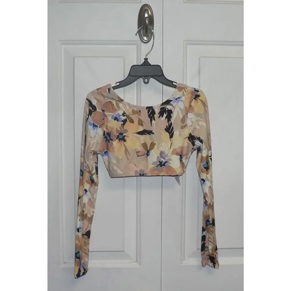 O'Neill Kids Girls Long Sleeve Open Back Crop Rash Guard Swim Top Size‎ 7